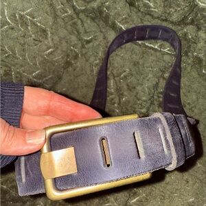 We The Free Brown Leather Belt w/ Brass Buckle